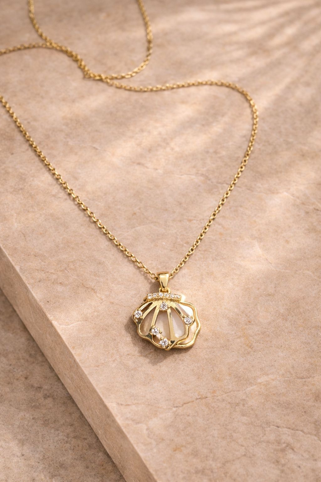  Clover Pendant Necklace with Crystal Accent Image 