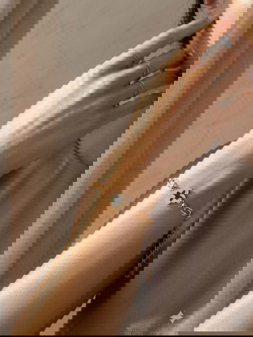 Four-Leaf Clover Bracelet with Black Enamel and Gold Chain Image