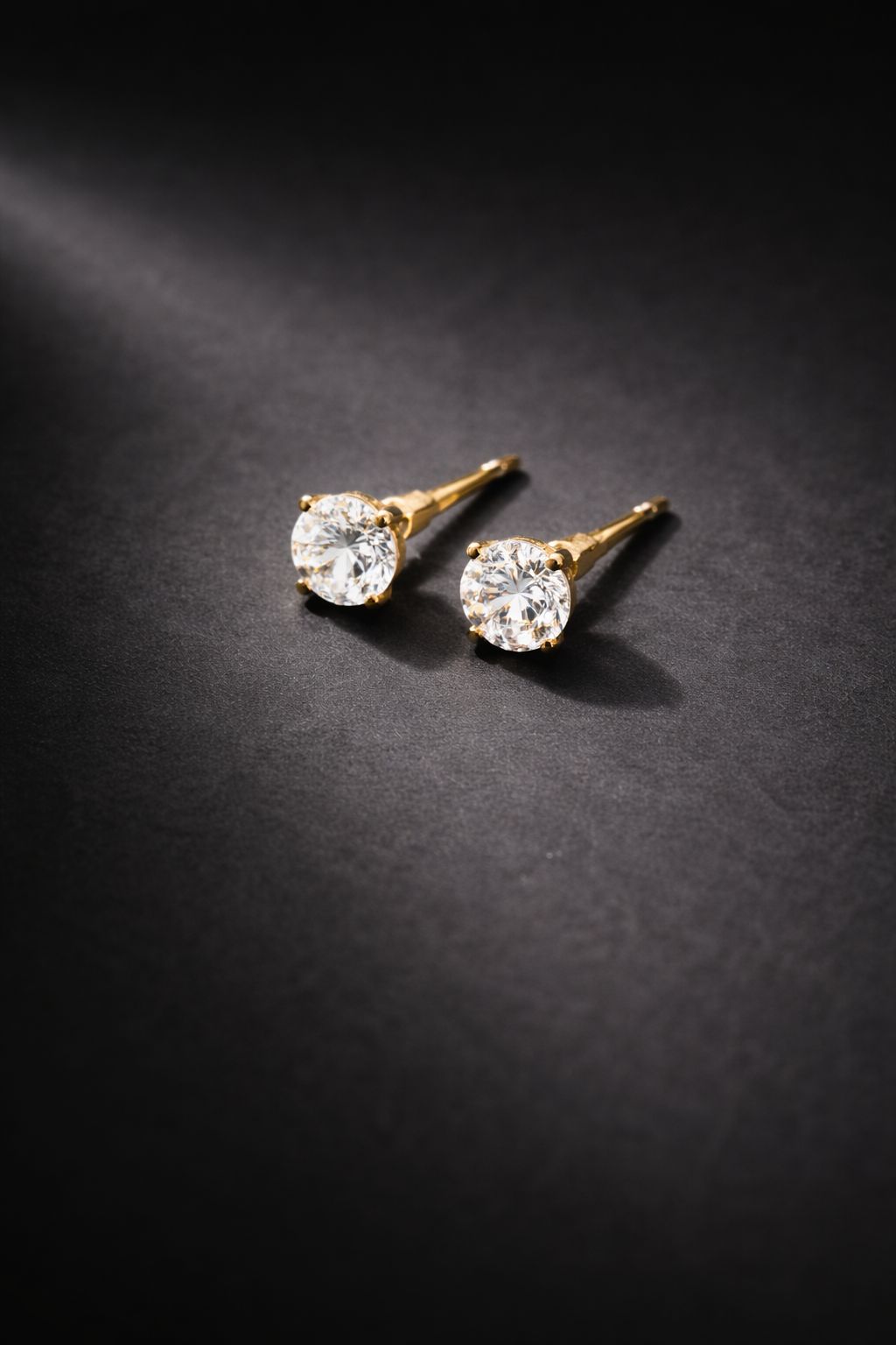 Elegant Flower Motif Stud Earrings with Crystal Border Image 