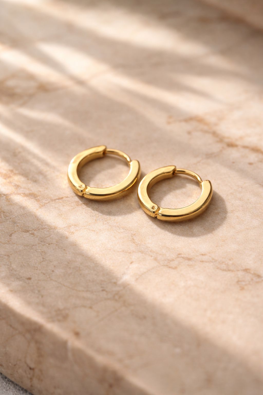Classic Gold Hoop Earrings Image 