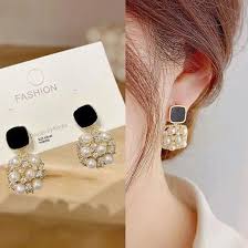 Trendy Korean Earrings for Women and Girls | Stylish Lightweight Fashion Jewellery Alloy Earring Set Image