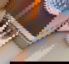 Purse/Bag shaped hoop Korean earring for girls and women Image