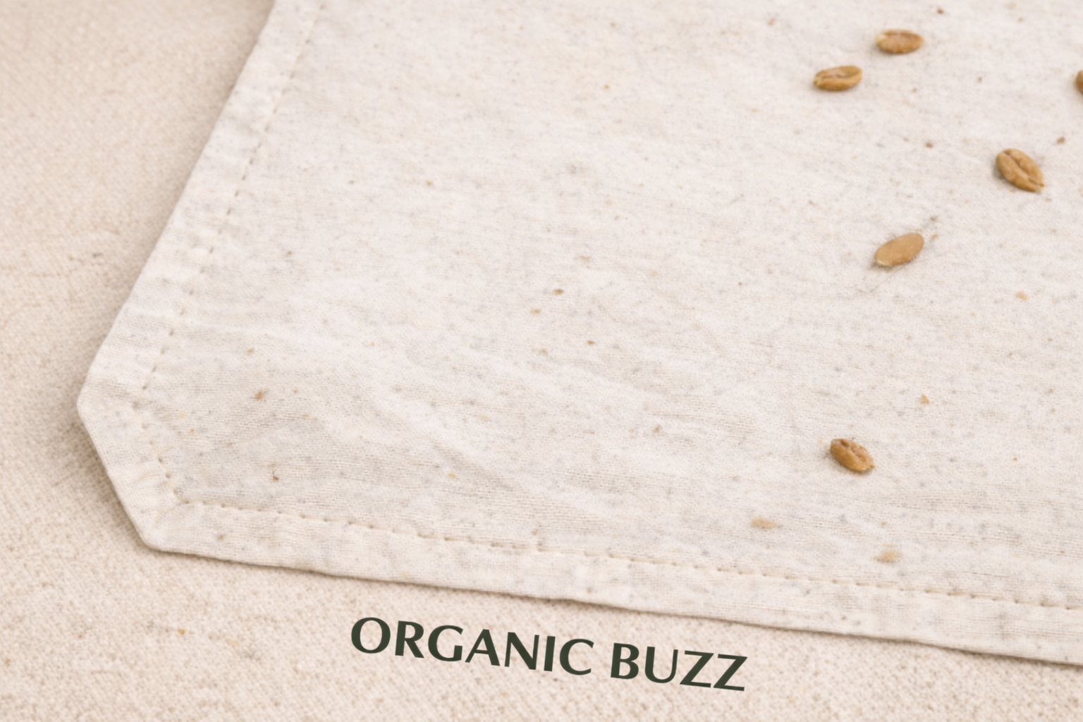 Organic Buzz Brand 2 Pieces Cotton Double Layer Roti Wrap With Flaps - Muslin Cloth For Chapati And Hot Case Kitchen - Roti Cloth,Beige Image 
