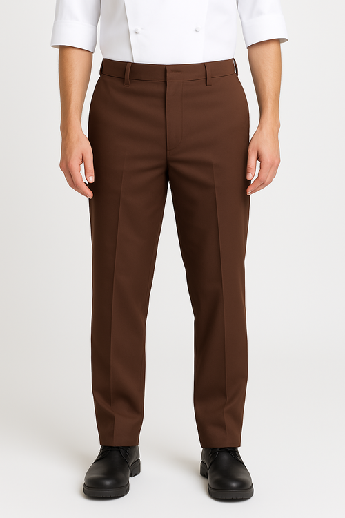 Coffee Brown Color Cotton Fabric Chef Pant Image