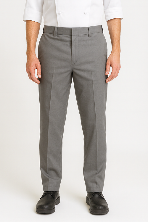 Steel Gray Color Cotton Fabric Chef Pant Image