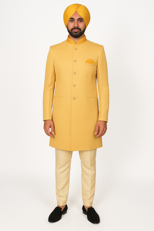 Golden color Mesh Pattern Catering/Steward Coat Image