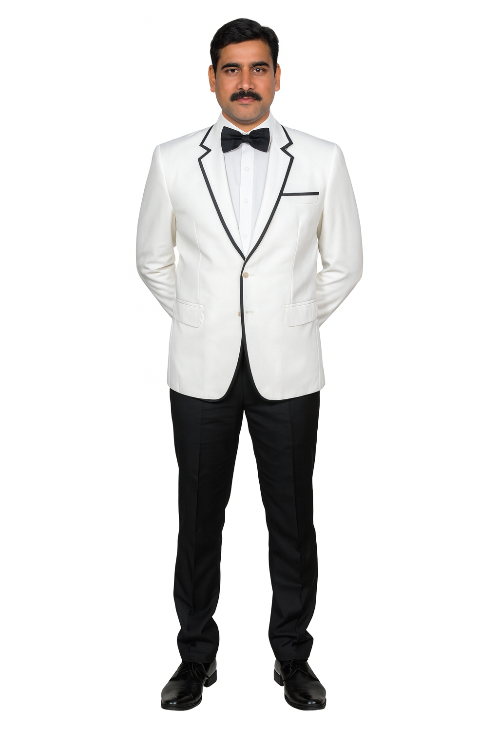 White color with Black Piping VIP/Catering/Stewards Coat Image