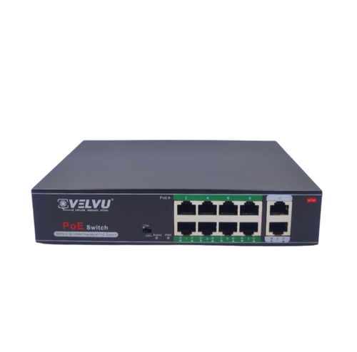 VELVU 8 PORT POE SWITCH WITH 2 UP-LINK ST-POE-3108-M2 Image