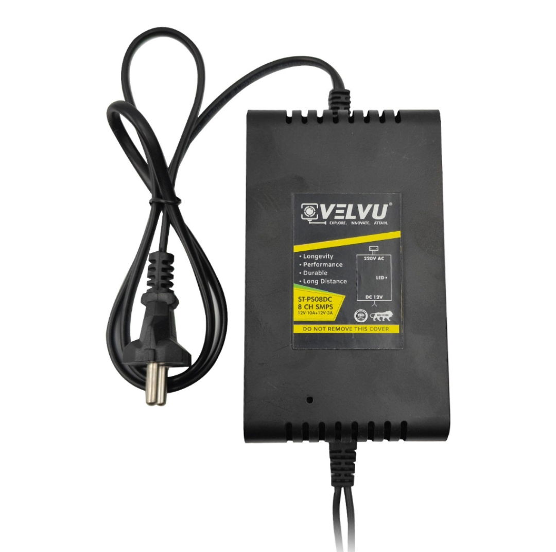 Velvu 8ch SMPS with DVR DC Wire ST-PS-08DC Image