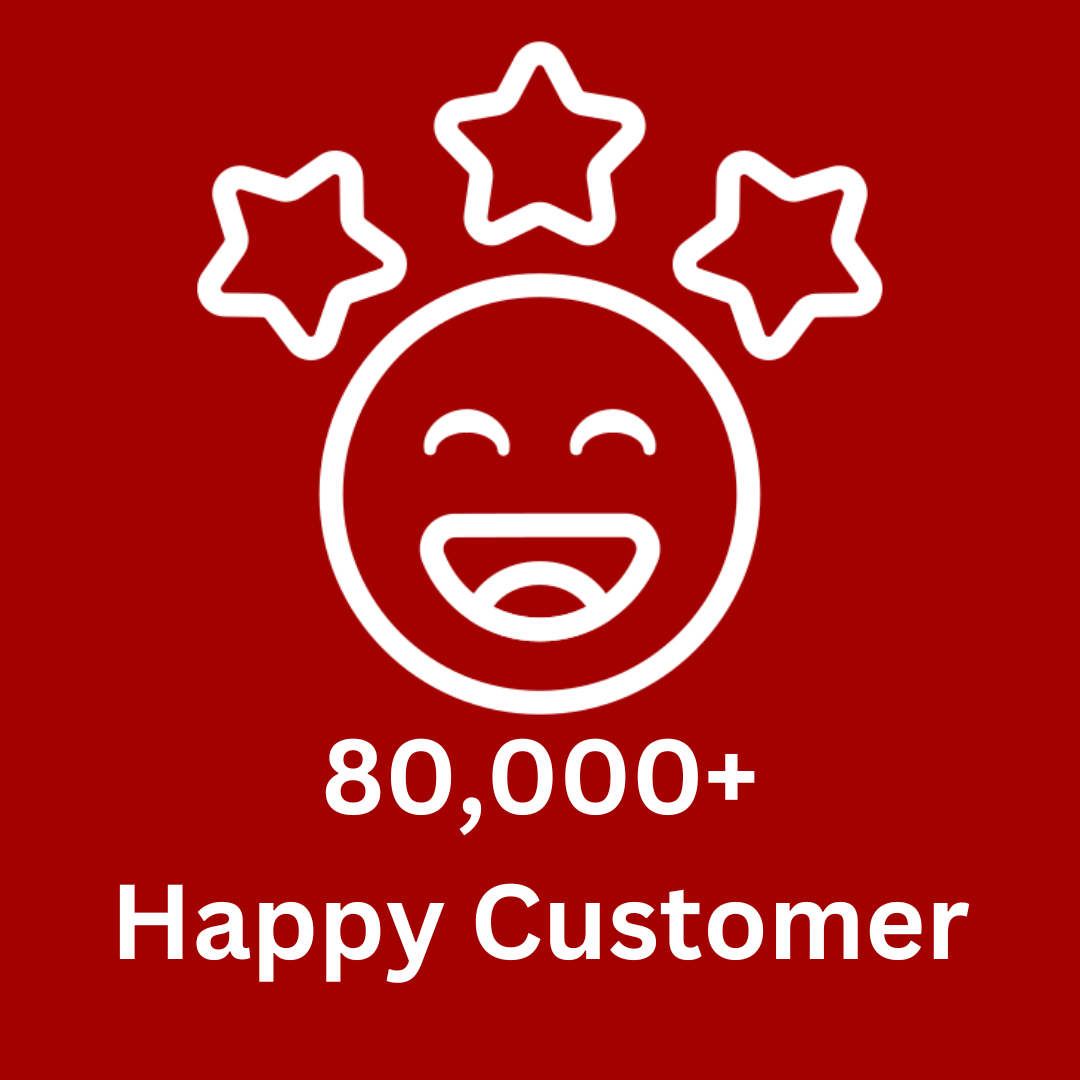 80,000+ Happy Customer