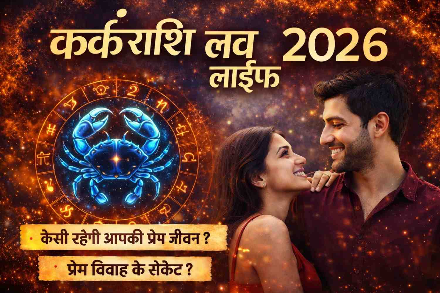 कर्क राशि लव लाइफ 2026: क्या प्रेम संबंधों में आएगी मधुरता? जानें सटीक लव राशिफल Image 