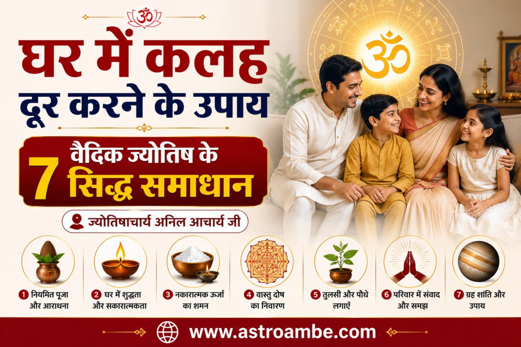 घर में कलह दूर करने के उपाय — वैदिक ज्योतिष के 7 सिद्ध समाधान | ज्योतिषाचार्य अनिल आचार्य जी