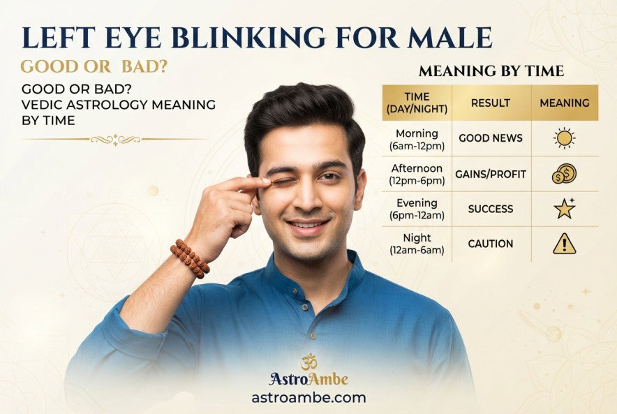 Left Eye Blinking for Male — Good or Bad? Vedic Astrology Meaning by Time