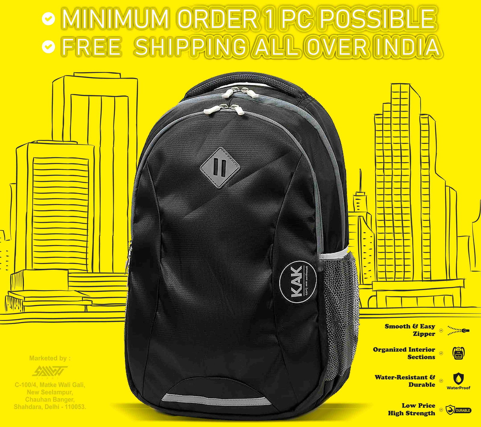 Kak Cortrised Carry Bag | Lightweight & Comfortable - KABGK Image