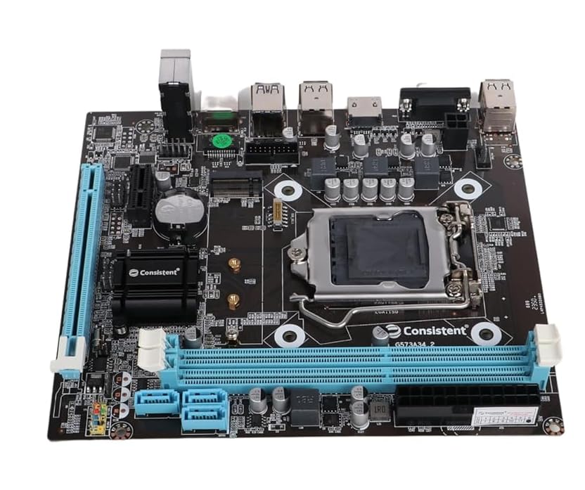 Consistent H81 Motherboard 4th Gen i3, i5, i7, DDR3 Slots for RAM, Motherboard with SATA II&III, 3Year Warranty Image 