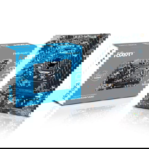 FOXIN FMB-H310 Prime Motherboard | H310 Chipset | Dual Channel DDR4 (Up to 32GB) | NVMe M.2 Port | LGA 1151 Socket | Supports Intel 8th & 9th Gen CPUs | HDMI, VGA, USB 3.0 | for Desktop PC