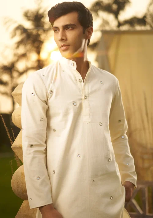 Ivory Polki Kurta Set