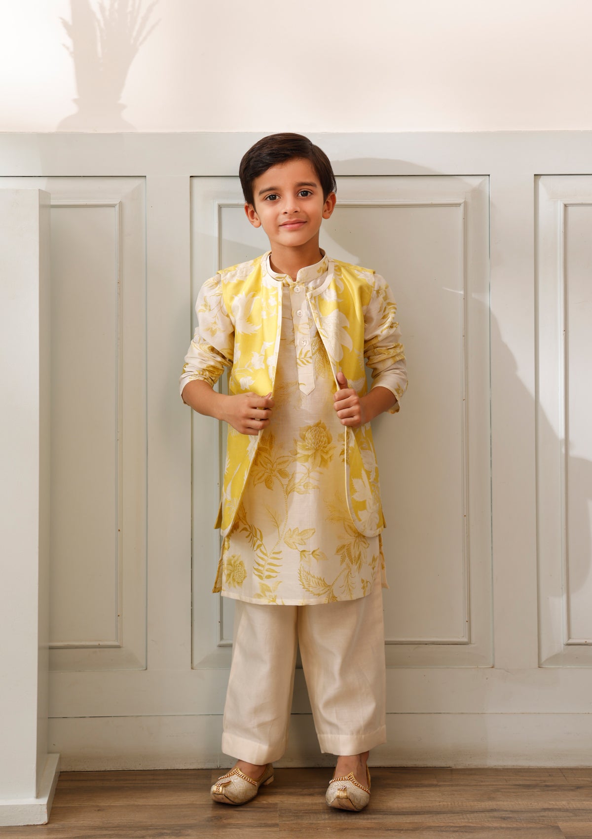 Kids Citrus Bundi & Kurta Set