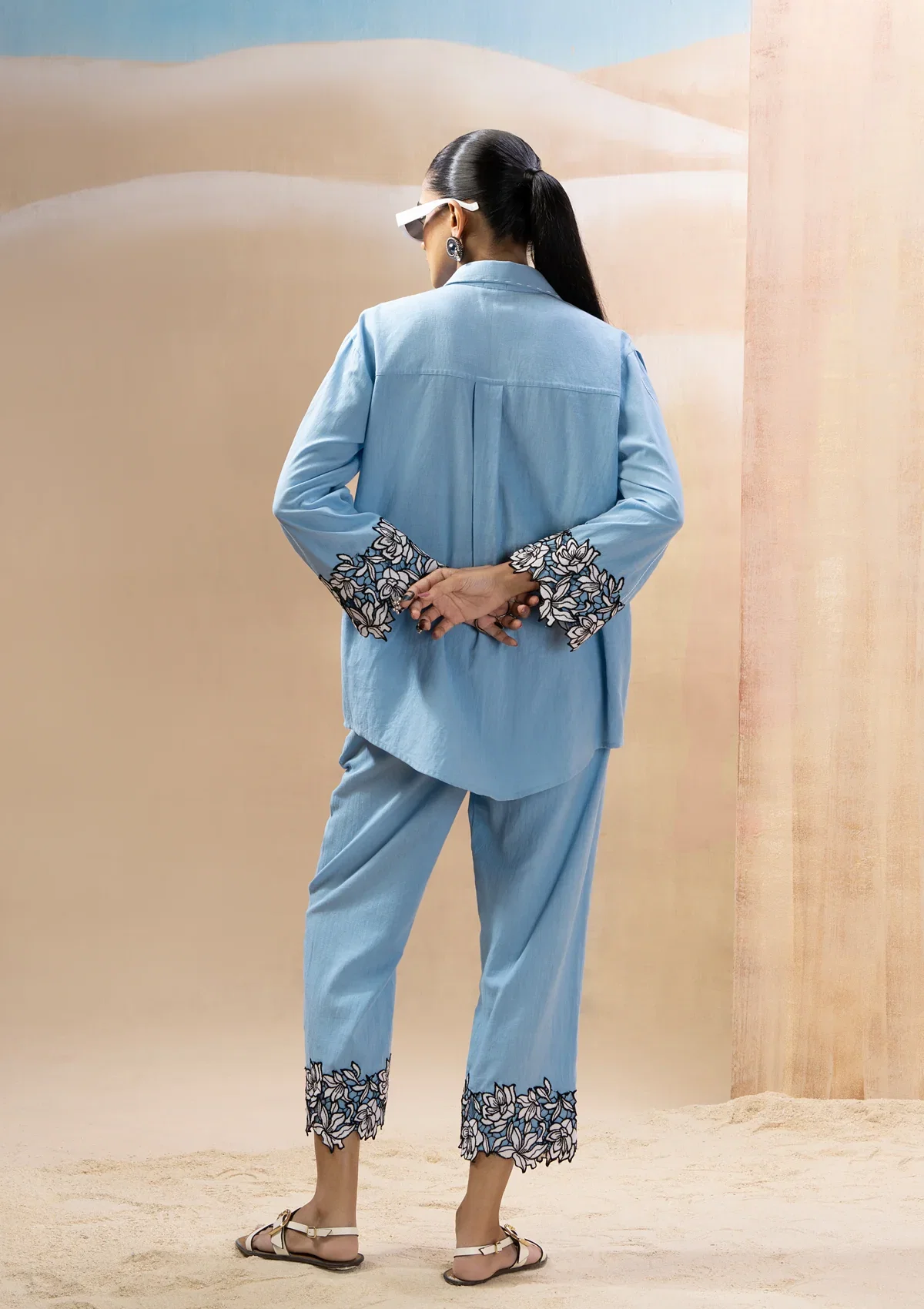 Powder Blue Shirt Co-ord Set Image 