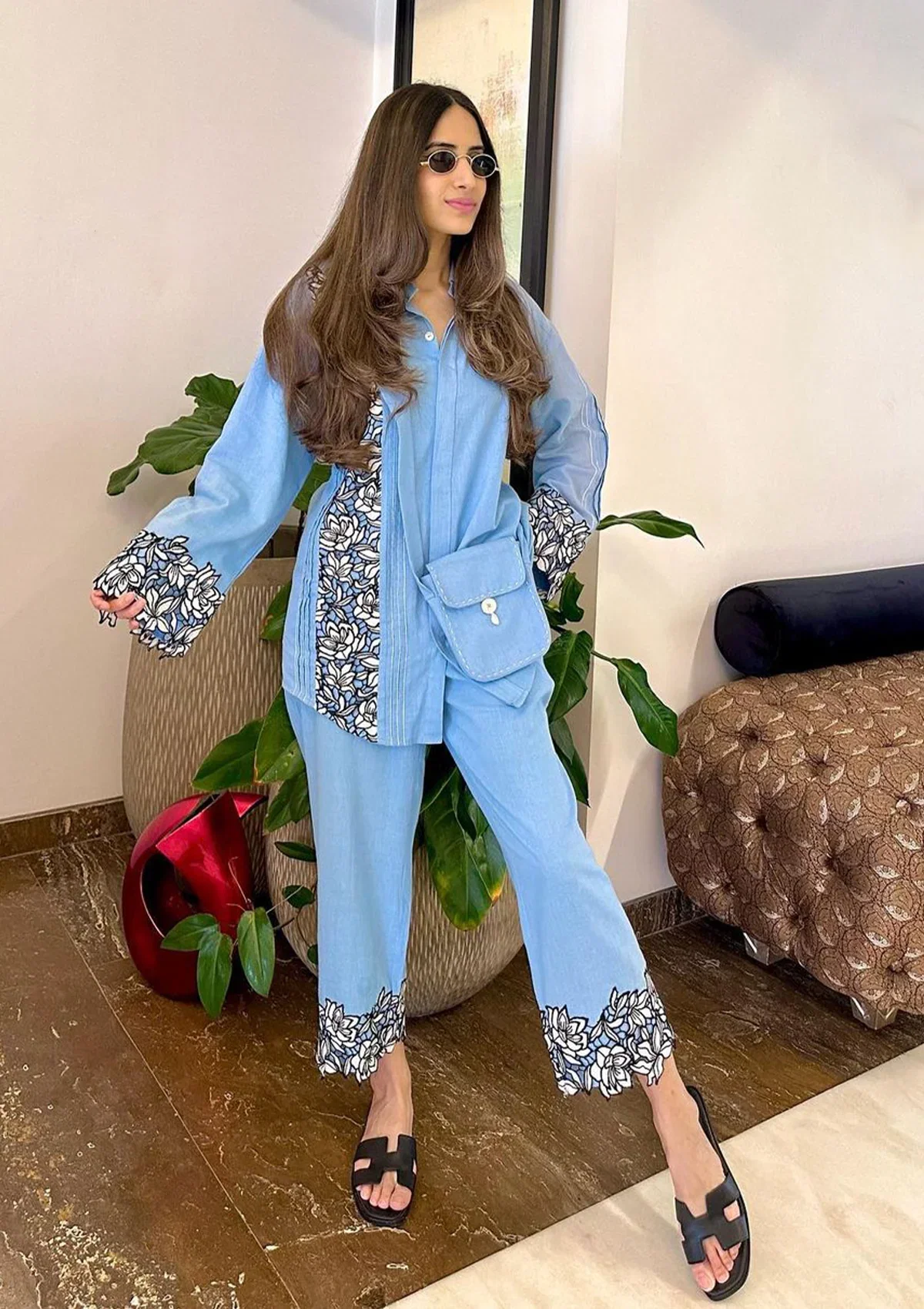 Powder Blue Shirt Co-ord Set Image 