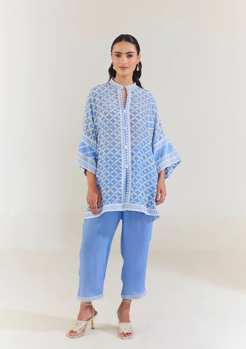 Powder Blue Shirt Co-ord Set Image