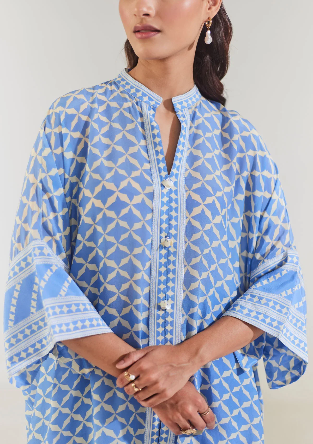 Powder Blue Shirt Co-ord Set Image 