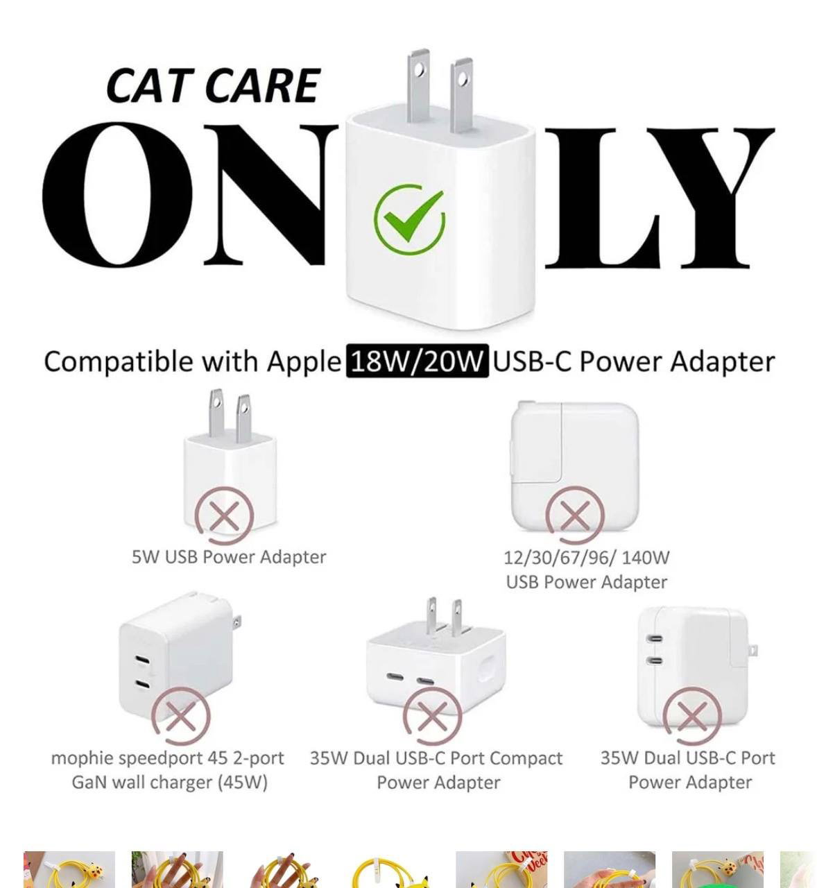  - IPHONE 18-20W CHARGER ADAPTER AND CABLE PROTECTOR CASE Image 
