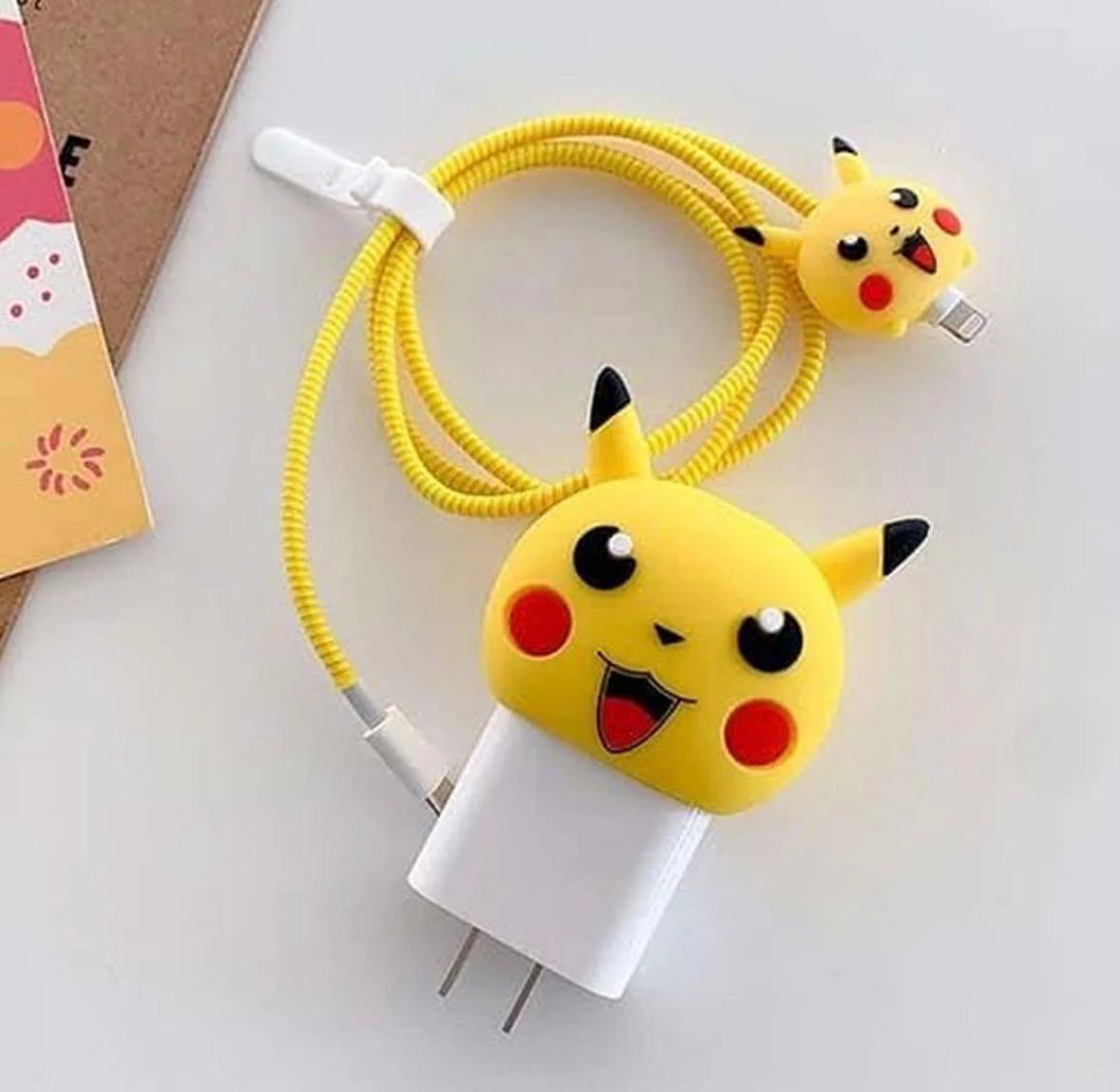 Pikachu  - IPHONE 18-20W CHARGER ADAPTER AND CABLE PROTECTOR CASE Image