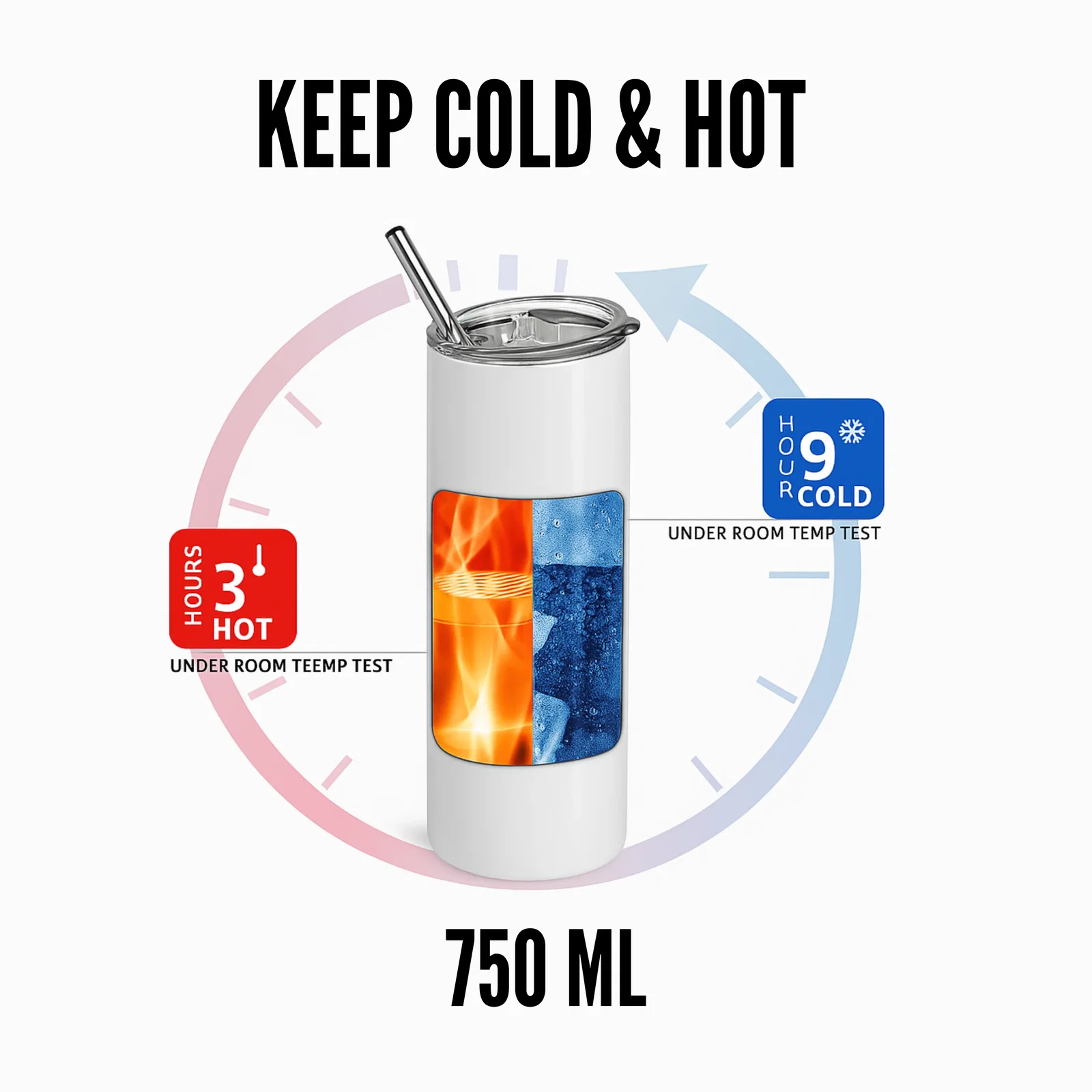 Personalized Stainless Steel Tumbler With Straw Image 