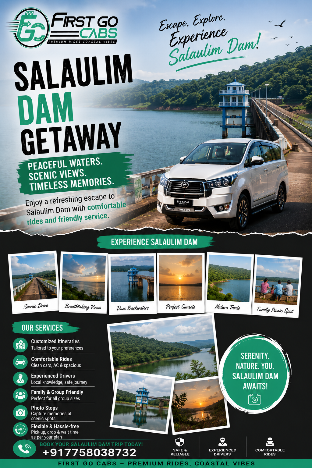 Salaulim taxi booking service in Goa by FirstGoCabs