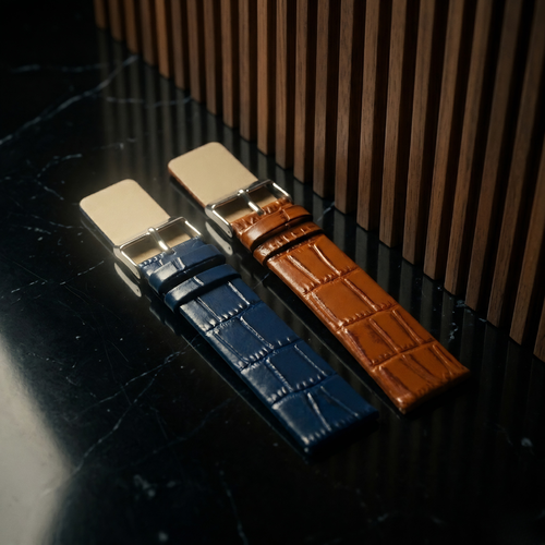 22mm Hazel Tan Ultra Slim Leather Watch Strap