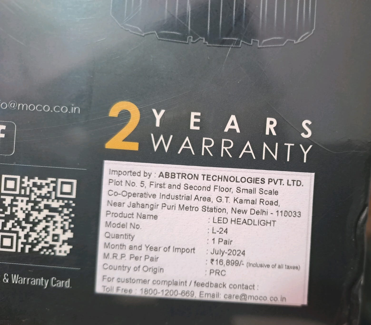 MOCO 240 WATT LED HEADLIGHT Image 