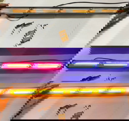 24 INCH POLICE LIGHT FLASHER WITH REMOTE (RED,BLUE AND WHITE) Image