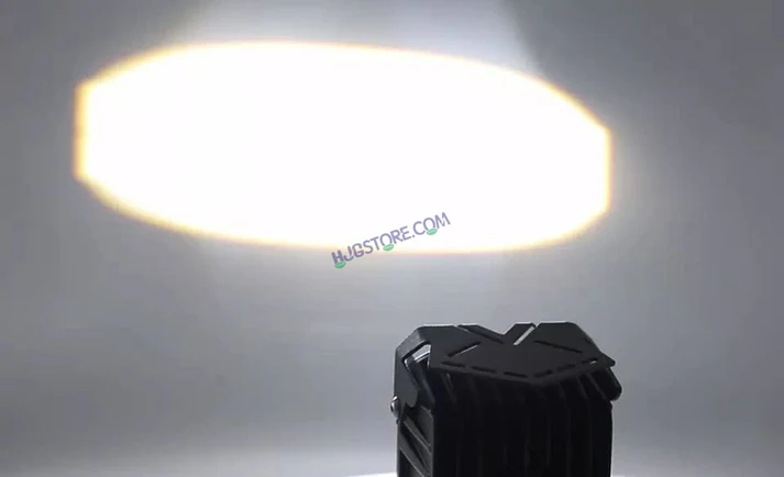 HJG Double Lens Future Eyes 2 Lens Dual Tone Fog Light with Smart LED 12-80W with Universal Fit for All Cars and Bikes Image 