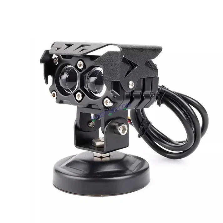 HJG Double Lens Future Eyes 2 Lens Dual Tone Fog Light with Smart LED 12-80W with Universal Fit for All Cars and Bikes Image 