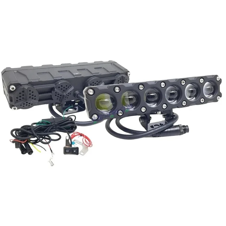 HJG Future Eyes 6 Lens Heavy 180W MEGA DRIVE Fog Light For Bike/Car/Thar/Jeep Pack of 2 Image 