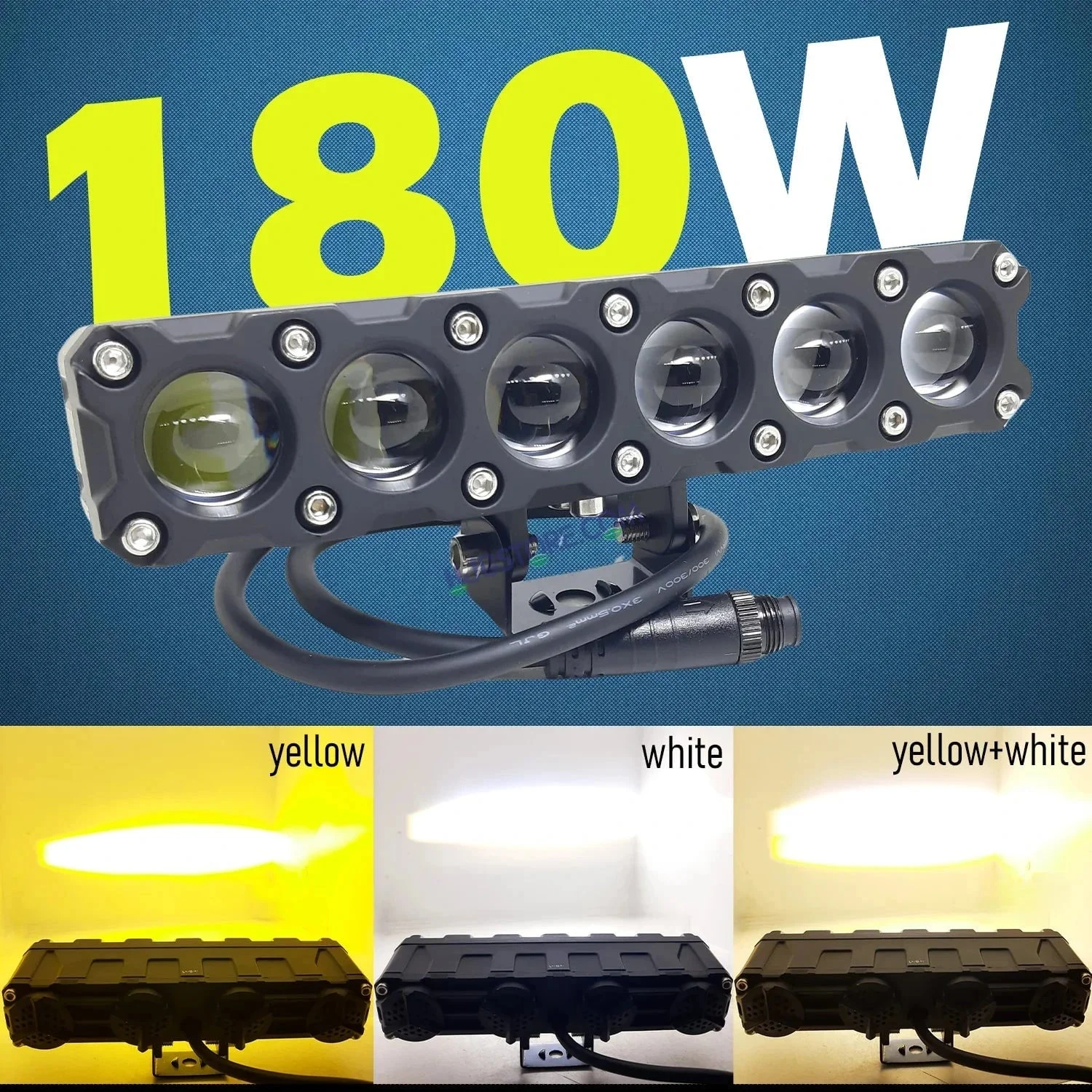 HJG Future Eyes 6 Lens Heavy 180W MEGA DRIVE Fog Light For Bike/Car/Thar/Jeep Pack of 2 Image 
