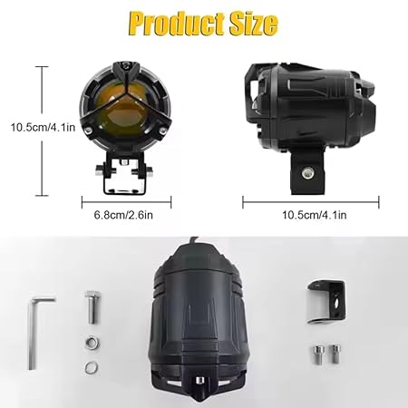 HJG MERCEDES Y LENS FOGLIGHT ULTRA WIDE DUAL INTENSITY LED DRIVING FOG LIGHTS Image 