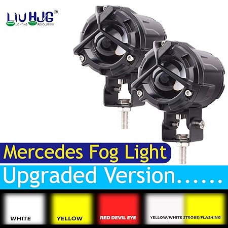 HJG MERCEDES Y LENS FOGLIGHT ULTRA WIDE DUAL INTENSITY LED DRIVING FOG LIGHTS Image 