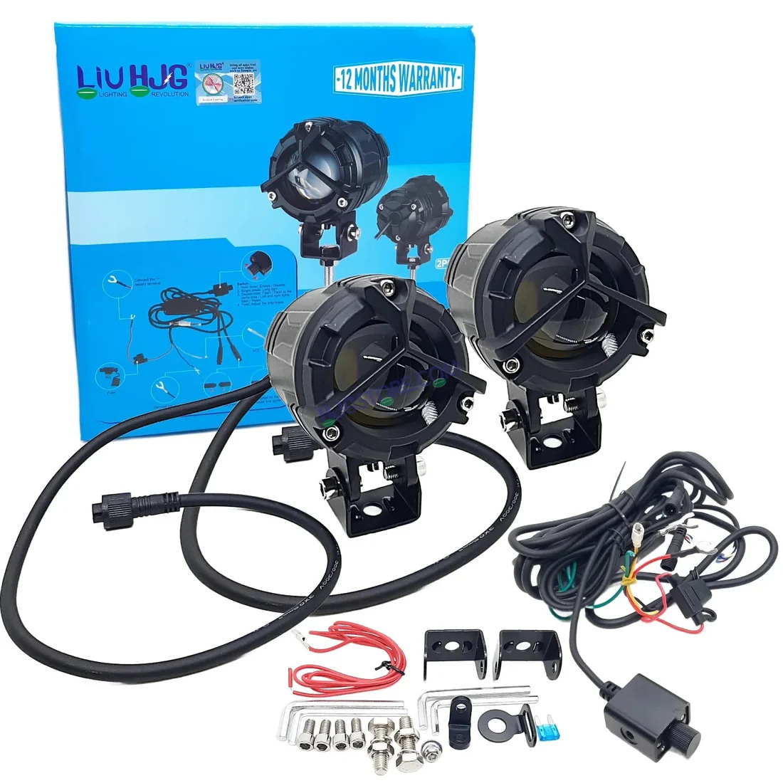 HJG MERCEDES Y LENS FOGLIGHT ULTRA WIDE DUAL INTENSITY LED DRIVING FOG LIGHTS Image 