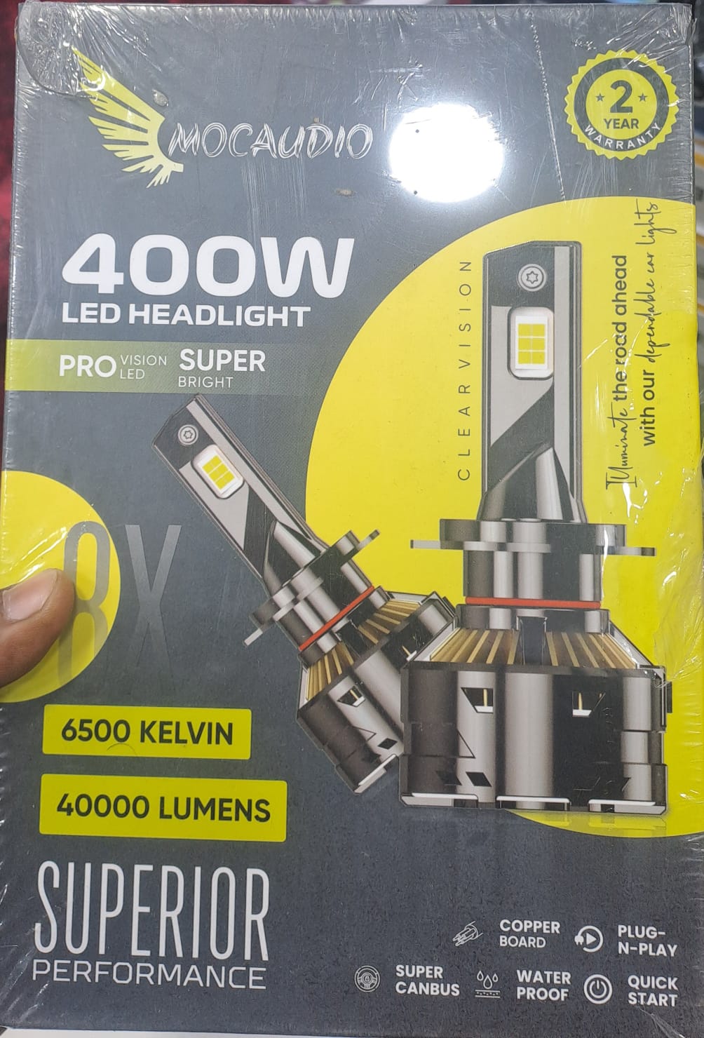 400 Watt LED Headlight with 2 Year Warranty