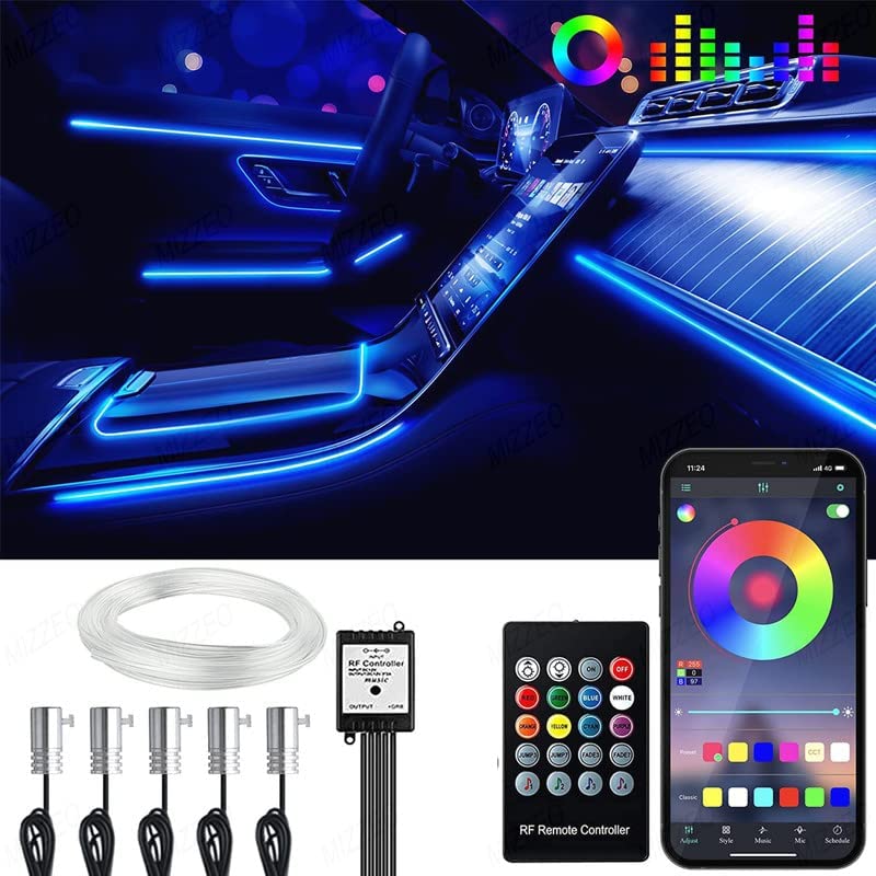 Universal Car LED Atmosphere Ambient Lighting Kit Interior Strip Light