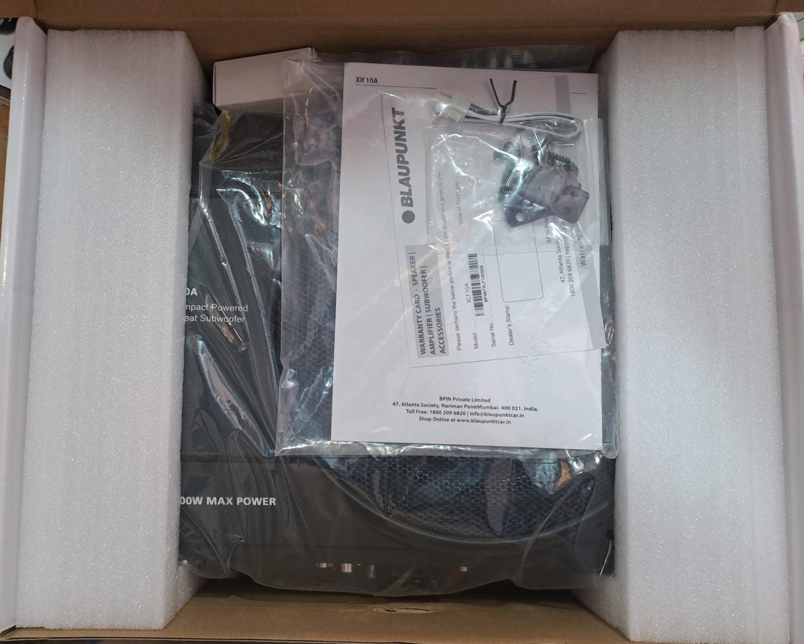 BLAUPUNKT UNDERSEAT ACTIVE SUBWOOFER XLf 10A Image 