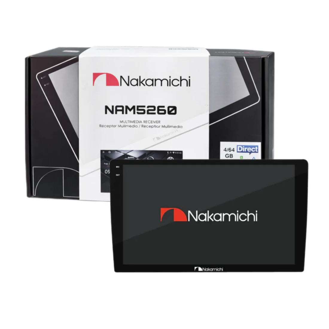 Nakamichi 4+64GB Android Car Stereo System – Smart Touchscreen Multimedia Player with GPS, WiFi & Bluetooth Image