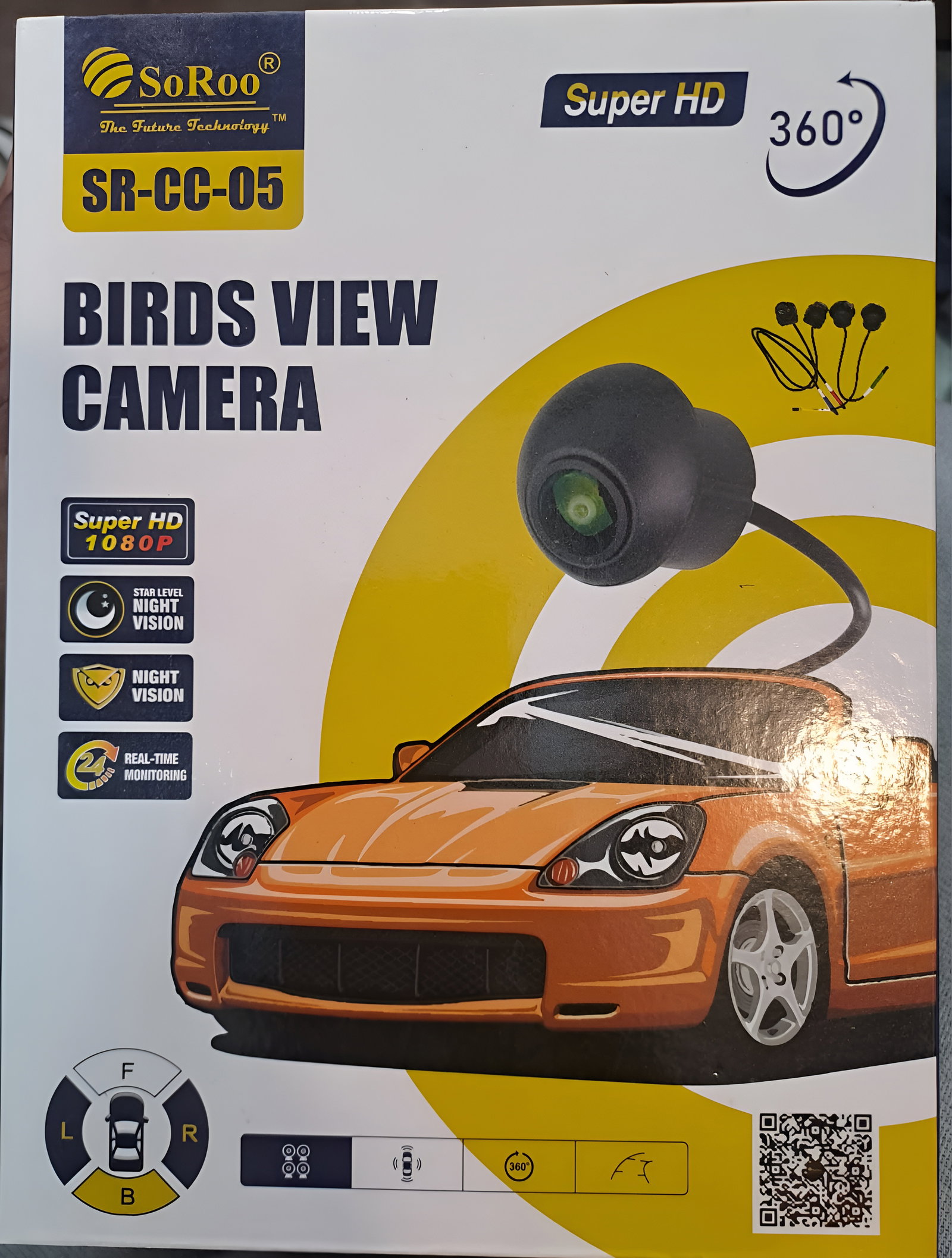 360° AHD 1080P Car Surround View Camera System | 3D Bird Eye Panoramic Parking Camera Kit | 4 Camera HD Night Vision Waterproof | Android Head Unit Compatible Image