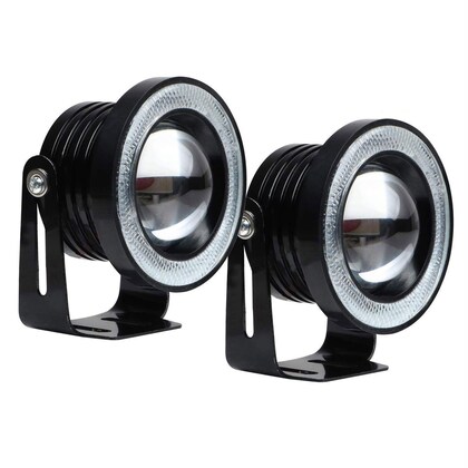 Angel Light Universal Fog Lamp | Premium LED Fog Light for Cars | Superior Visibility & Stylish Design | Universal Fit Image