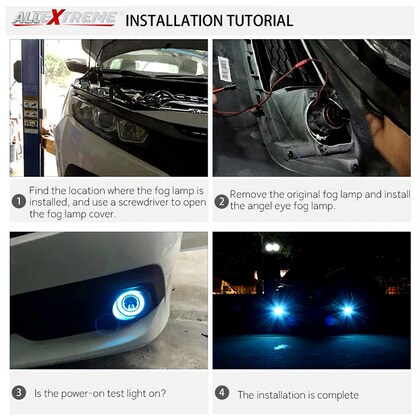 Angel Light Universal Fog Lamp | Premium LED Fog Light for Cars | Superior Visibility & Stylish Design | Universal Fit Image 