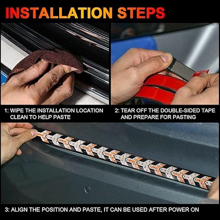 48 Inch Sequential Amber Turn Signal Tailgate Light Strip | Double Flashing LED Truck Tail Light | Universal Fit for Cars, Trucks, SUV & Vans Image 