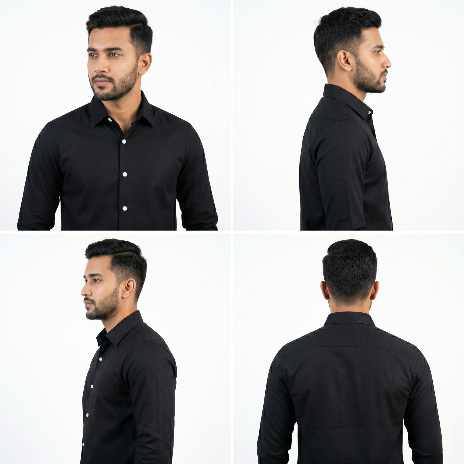  Men's Premium Black Formal Shirt | Slim Fit | Full Sleeve | Soft Cotton Blend | Stylish Office & Casual Wear