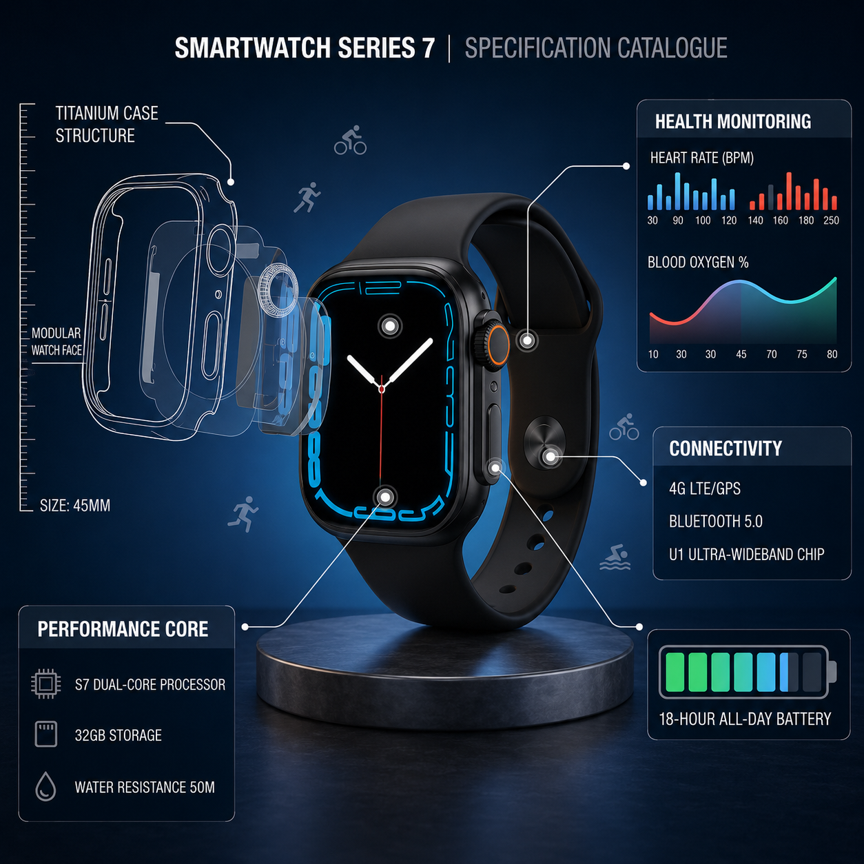 HK10 Ultra 3 Style Smart Watch 2.1” AMOLED Display with Always-On Display Bluetooth Calling Fitness Tracker IP68 for Android & iOS Image 